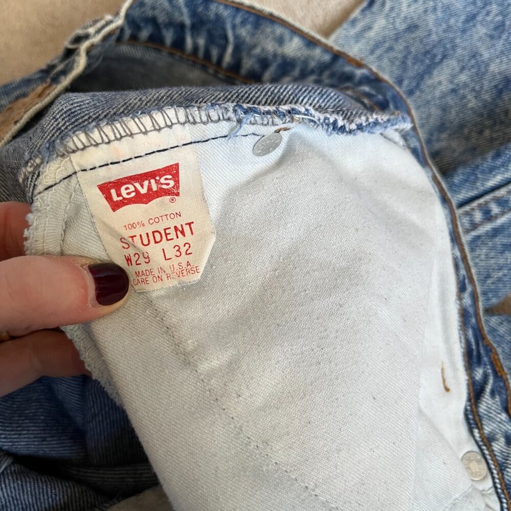 Vintage Levi's 505 Orange Tab Student Fit Acid Wash Jeans, W28 L31.5 - Picture 11 of 13